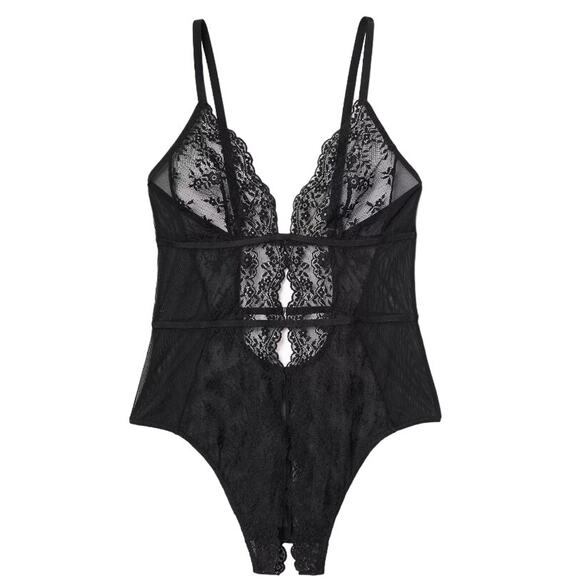 Adore Me Rosie Unlined Crotchless Bodysuit in Black, Size 1X - Picture 1 of 1